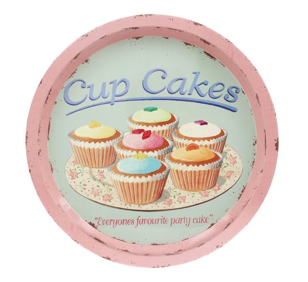 Martin Wiscombe Cup Cakes Round Tin Tray