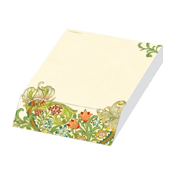 Golden Lily by William Morris Slant Notepad by Padblocks